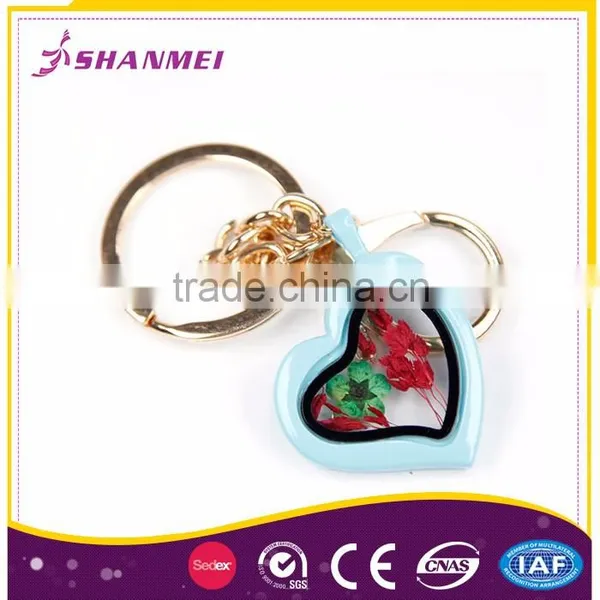 Low Price Frame Alloy Wholesale Heart Shaped Colorful Key Chain photo-6
