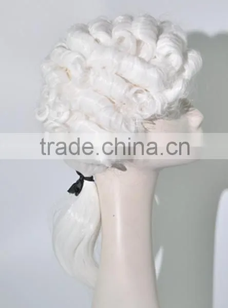 Cosplay Short Judge Wig Roman Wave Wig With Braid N331 photo-2