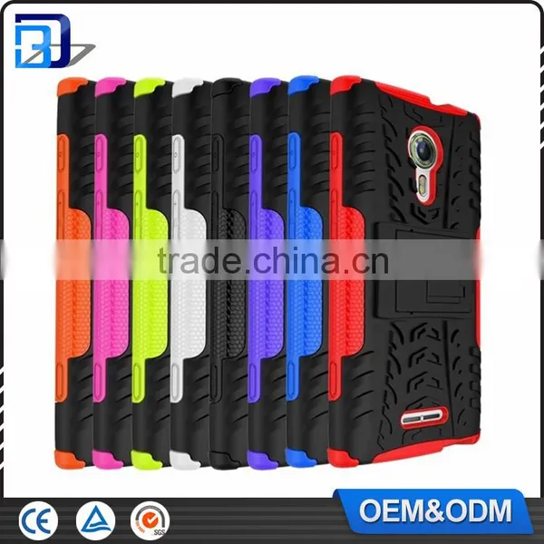 China Mobile Accessories TPU + PC Hard Back Cover Hybrid Case For Alcatel One Touch Flash 2 Armor Kickstand Case photo-6