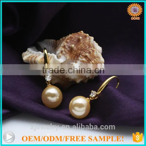 Top Quality Hot Selling South Sea Shell Pearl Hoop Earrings photo-4