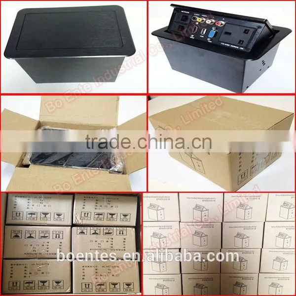 VGA Conference Tabletop Electric Sockets Plugs With 3.5mm Audio &RJ45 photo-3