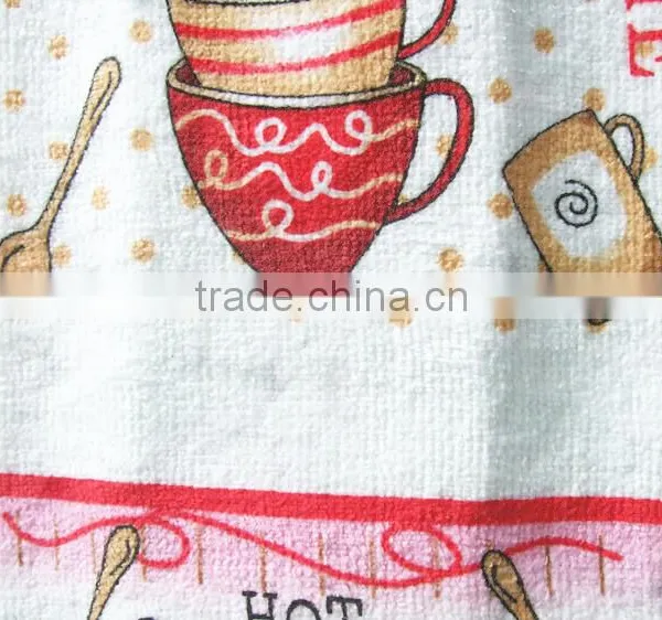 Silk Screen Pigment Printed Kitchen Towel Softtextile Dish Towel Home Textiles photo-2