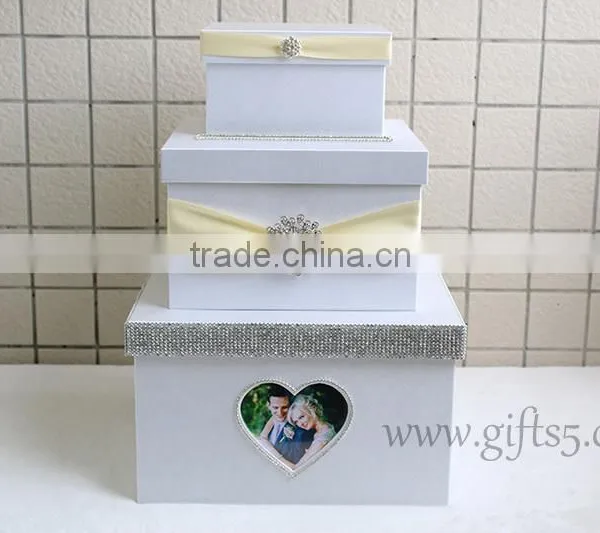 Elegant Wedding Fund Money Box With Photo Frame in Handmade photo-2