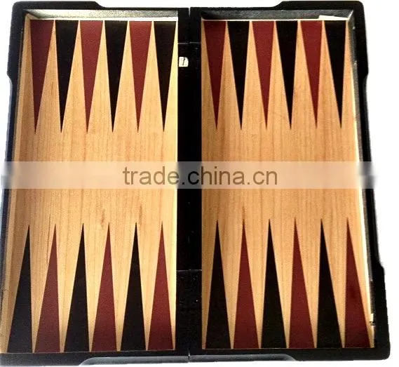 QUALITY Folding INLAID WOOD Chess Set photo-3