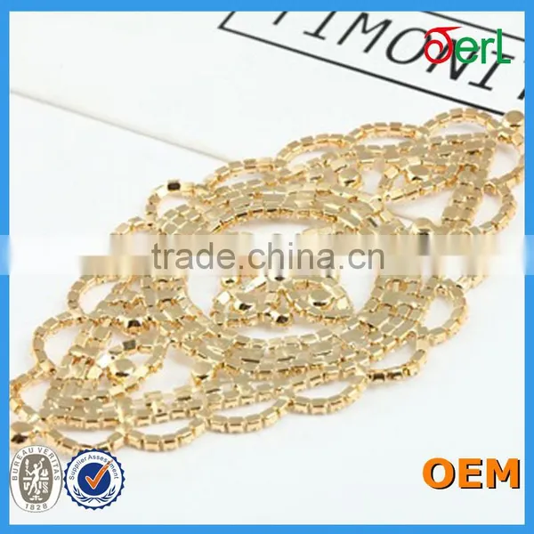 2016 Hot Sale Bling Bling Decorative Lace Rhinestone Crystal Trim for Wedding Decoration photo-6