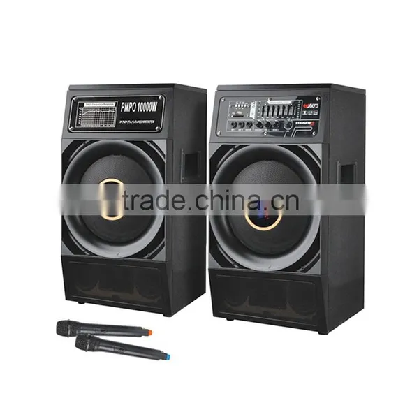 Wooden Double Trolley Amplifier Speaker With Bluetooth photo-2