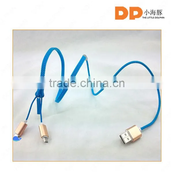 Creative Gifts Flat Cable High Speed Zipper Usb Charging Cable Sync Data Cable photo-2