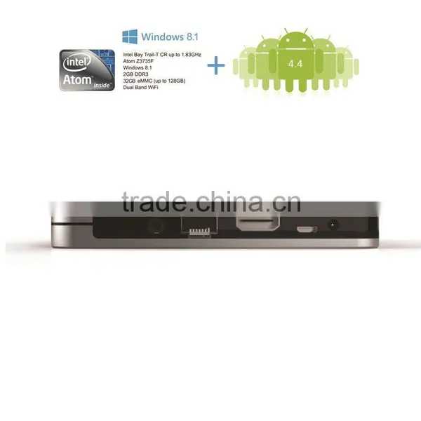 Windows 8.1 Android 4.4 Dual OS 32G Large Flash Memory Metal Mini Computer photo-5