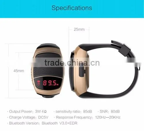 B90 Sports Bluetooth Speaker Hands-free Call TF Card Playing FM Radio Self-timer Wireless Speakers Smart Watch Time Display photo-5