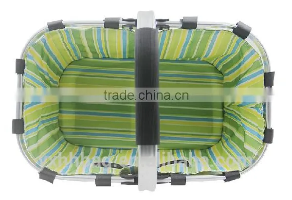 Aluminium Foldable Shopping Basket Foldable Cooler Basket Insulated Cooler Bags for Picnic(YX-Z130) photo-3