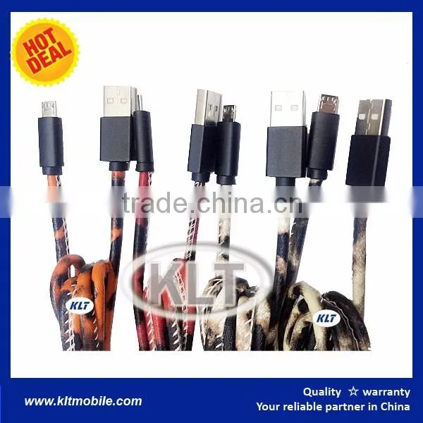 Leather USB Cable / Cowboy Usb Cable for Mobile Phone photo-2