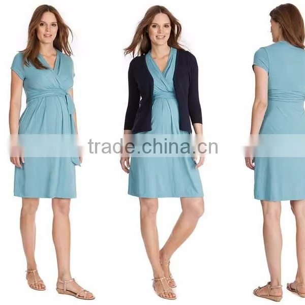 Spring Summer New Maternity Breastfeeding Rap One Piece photo-3