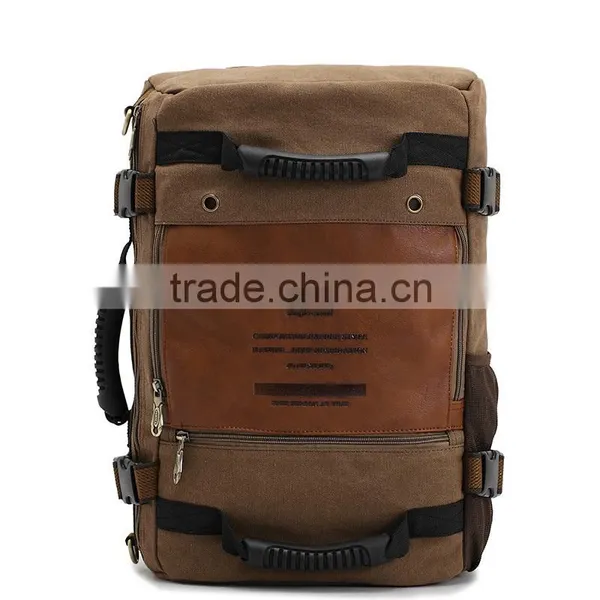 Outdoor Hiking Backpack Canvas Vintage Daypack for Travel photo-2