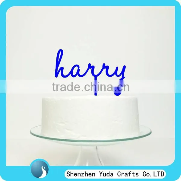 Name Silhouette Cake Topper, Monogram Acrylic Cake Topper photo-3