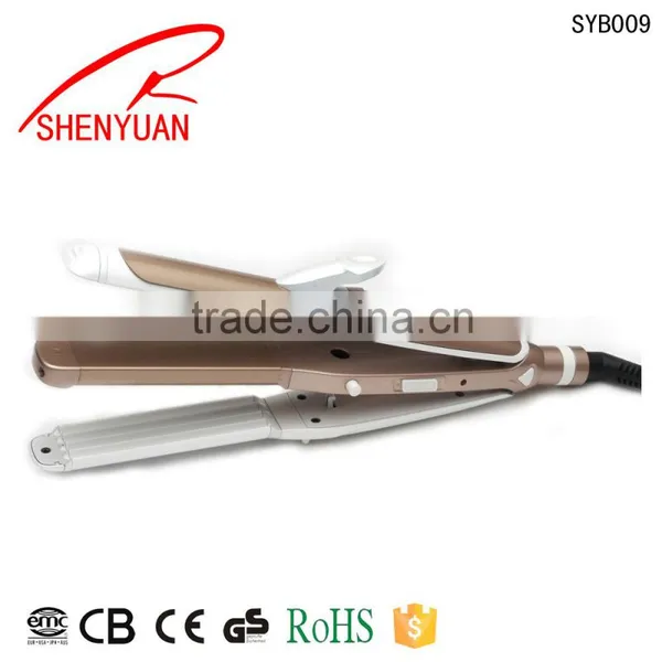 Certification Straight Curl and Flip in One Hair Flat Iron Ceramic Flat Iron Hair Plate photo-2