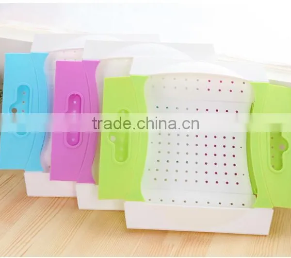 Kitchen Plastic Folding Plastic Fruit Vegetable Basket Dropping Water Basket Vegetables Drop photo-3