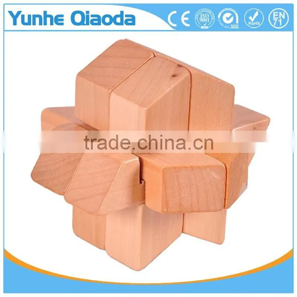 Wholesale Kids Wooden IQ Intelligent Puzzle Handheld Brain Game photo-3