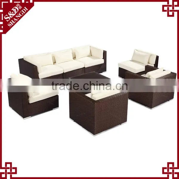 Modern Living Room Furniture 7-seat Design Rattan Weave American Sofa Set photo-5