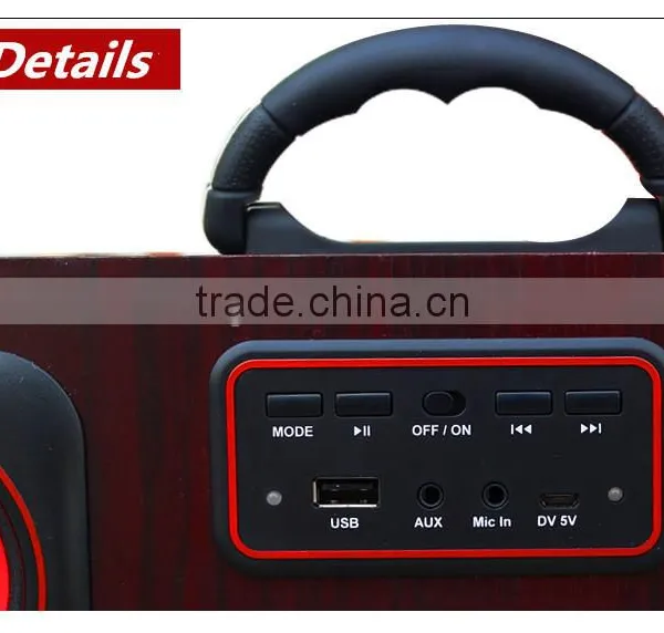 Perfect 3D Stereo Sound Quality Dual Speaker Wireless Bluetooth Speaker Microphone Support TF Card, Ratro Home Theatre Speaker photo-5