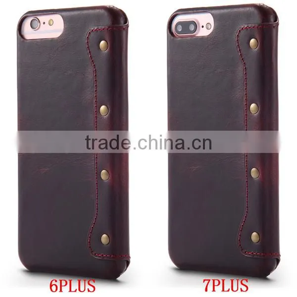 2017 5.5 Inch Universal Cowhide Flip Leather Phone Case For IPhone 7 Plus/6 Plus photo-6