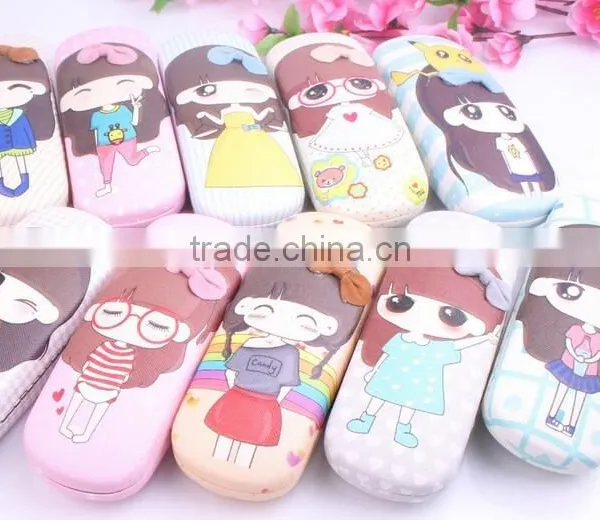 Supply Fashion Cute Naughty Little Girl Glasses Case photo-3