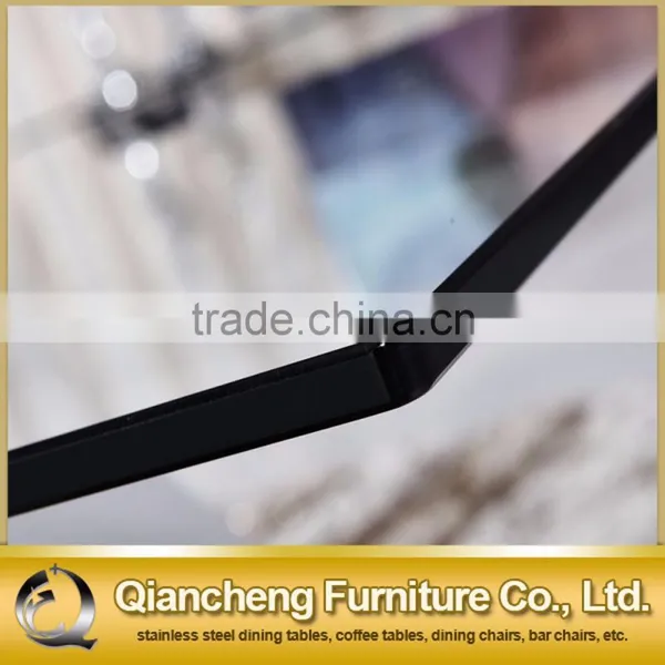 Modern Tempered Glass Stainless Steel Tea Table Coffee Table photo-4
