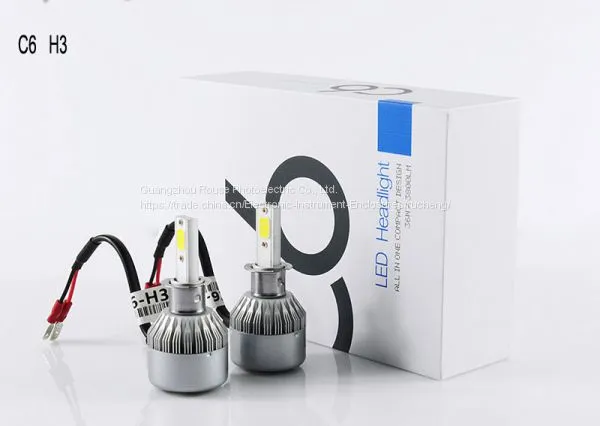 Led Headlight C6 h3 Cob 30W/Bulb 60W/Set 6400lm/set LED Headlight Bulbs Hi/Lo Led Car Headlight Headlamp photo-5