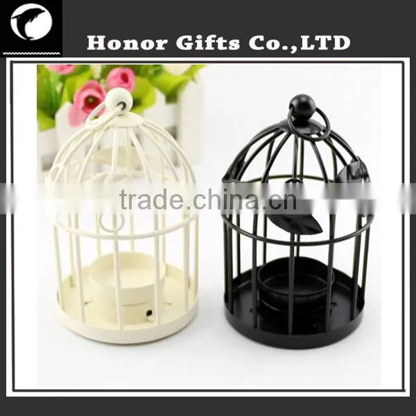 Fashionable Home Decoration Luky Metal Bird Cage Candle Holder photo-4
