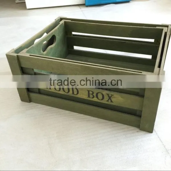 Green Color Plywood Wooden Crate for Milk and Friut photo-4