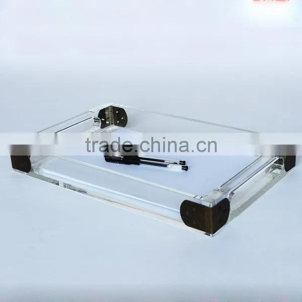Lucite Tray Clear Rectangle Acrylic Tray With Paper photo-6