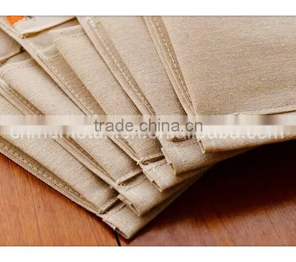 4 Pcs Cotton Pockets Wall and Door Print Flower Picture and Nature Wooden Stick Multifunctional Storage Hanging Bag photo-4