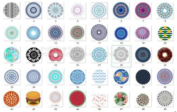 China Manufacture Custom Microfiber Round Beach Towel With Tassels photo-4