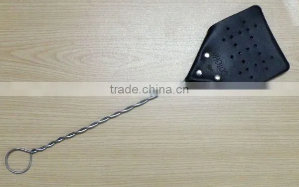 Leather Fly Swatter With Metal Wire Handle photo-2
