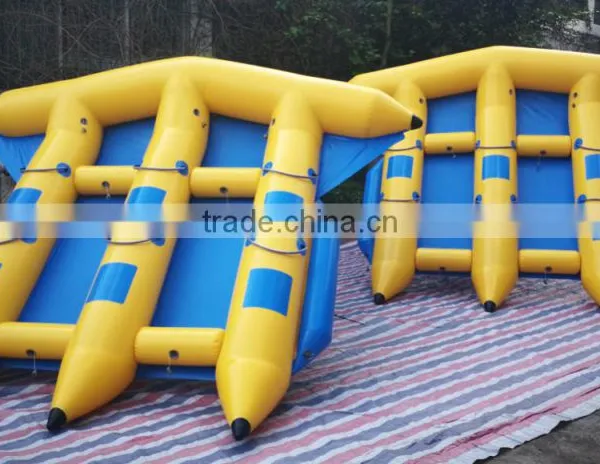 3 Tubes Inflatable Fish / Inflatable Flying Fish Banana Boat For Water Sports photo-4