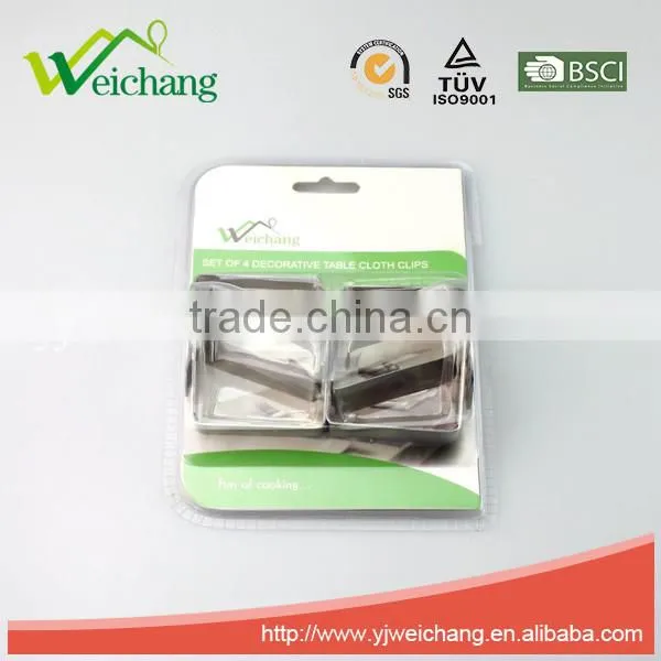 WCTS714 4 Pcs Table Cloth Clip Set Promotional Free Sample Stainless Steel Table Clip photo-2