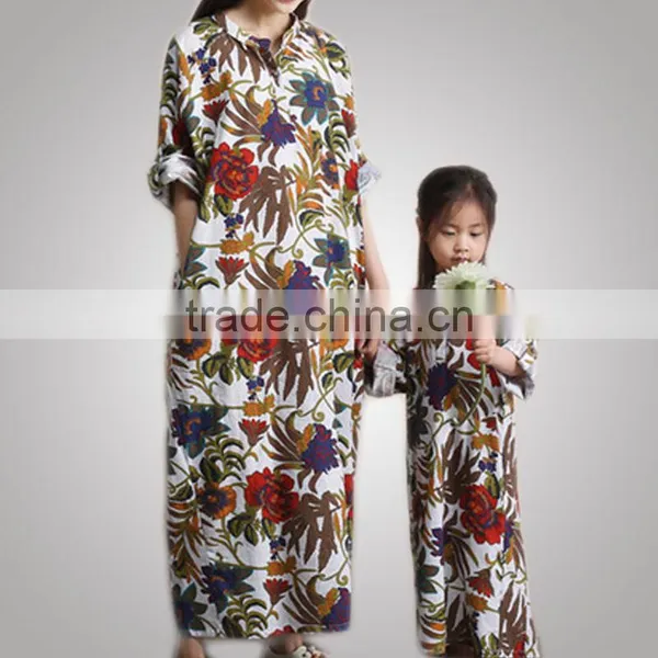 Popular Summer Plus Size Women Fancy Mother And Child Dress For Fat photo-2