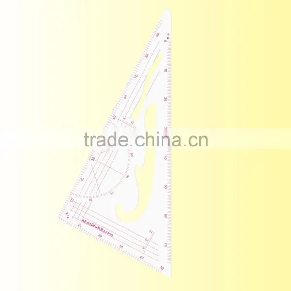 Kearing Sanwich Line Triangular Scale Rulers 1:4 & 1:5 Scale for Fashion Design, High Quality Ruler for Sewing Market #8545 photo-6