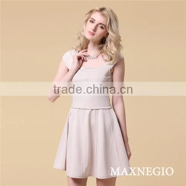 100% Cotton Loose Fashion Designer Korean Fashion A Line Lace Evening Dress photo-2