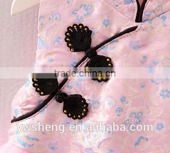 Children 's Qipao 2016 New Sleeveless Vest Skirt National Wind Baby Party Velvet Dress photo-5