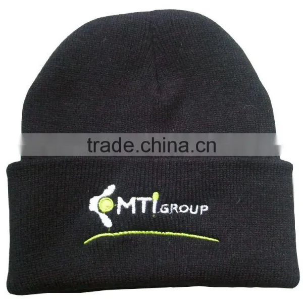100% Acrylic Knitted Beanie Hat for Winter Season photo-2