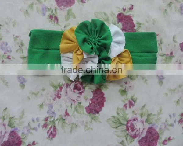 2016 Newest and Fashion Elastic Hair Band,three Flower Shape Headband,bright Colorful Hair Band With Elastic photo-4