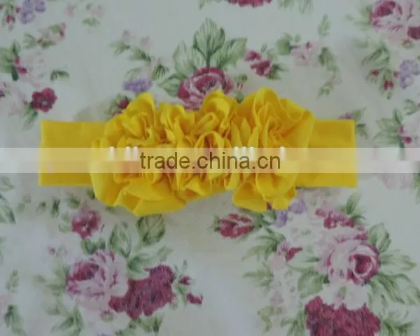 2016 Baby Flower Headbands Wholesale Infant Cotton Hair Band Baby Headwear Flower Hair Elastic Headbands for Babies photo-3