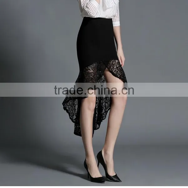2016 Elegant Fashion Oem High Waist Fomal Skirts Women Latest Long Skirt Design for Wholesale photo-2