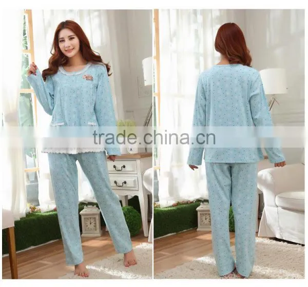 Ms Age Season Cardigan Pajamas Women Long Sleeve Cotton 2017 New Leisurewear Suit Factory Wholesale Casual and Comfortable photo-2