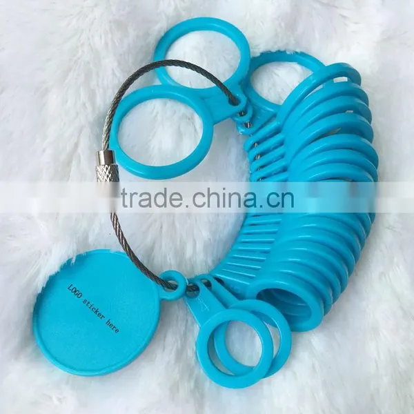 Plastic Blue International Finger Ring Sizes Gauge 4-24 Standard Universal Ring Sizer Gauge Tool Set photo-3
