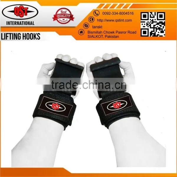 Weight Lifting Training Hooks Bar Grips Grippers Straps Gloves Wrist Support photo-3