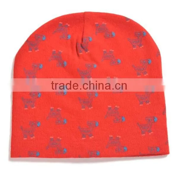 Spring&summer Korea Style 100%cotton Cute Boys&girls Horse Pattern Baby Fancy Beanie Hat photo-2