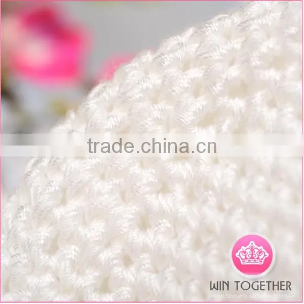 Knit Crochet Hat Newborn Baby Hat Crochet Beanie photo-3