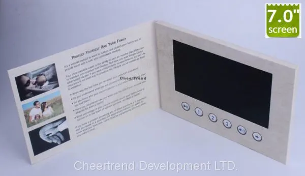 Promotional 7 Inch LCD Video Greeting Book, Lcd Video Brochure Card for Advertising photo-2