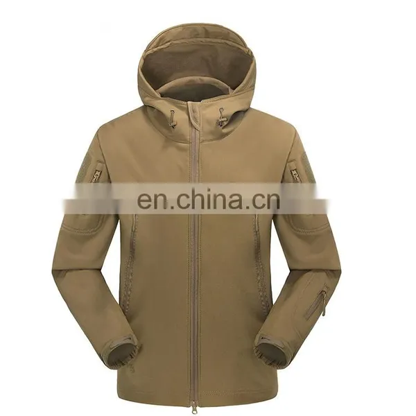 Top Sale Custom Waterproof Blank Tactical Softshell Jacket For Unisex photo-3